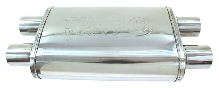 Tłumik Środkowy 2,25" (57mm) TurboWorks LT 304SS 355mm