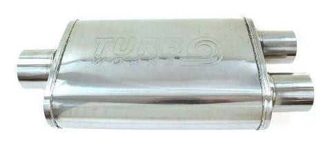 Tłumik Środkowy 3" (76mm) TurboWorks LT 409SS 355mm