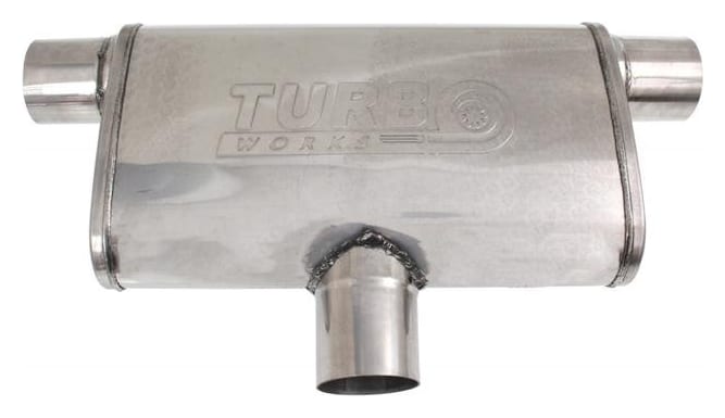 Tłumik Środkowy Tylny 2,75" (70mm) TurboWorks LT 409SS 355mm