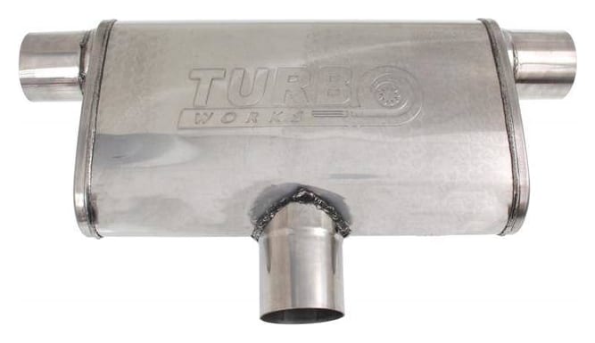 Tłumik Środkowy Tylny 3" (76mm) TurboWorks LT 409SS 355mm