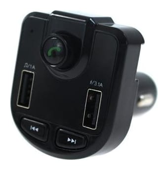 Transmiter FM Bluetooth 12-24V 2xUSB 3.1A Woltomierz