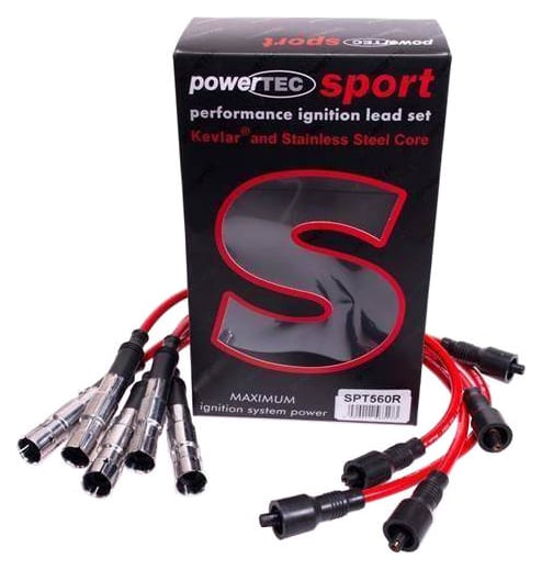 Przewody zapłonowe PowerTEC AUDI 80 100 A6 A8 VW PASSAT 2.4 2.6 2.8L 90-00 Niebieskie