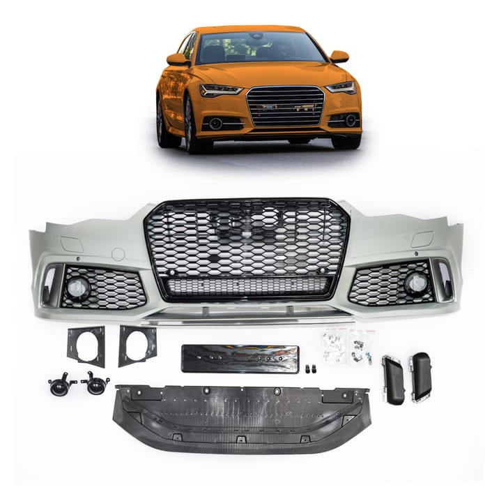 Zderzak Audi A6 C7 Facelift Przód PDC SRA