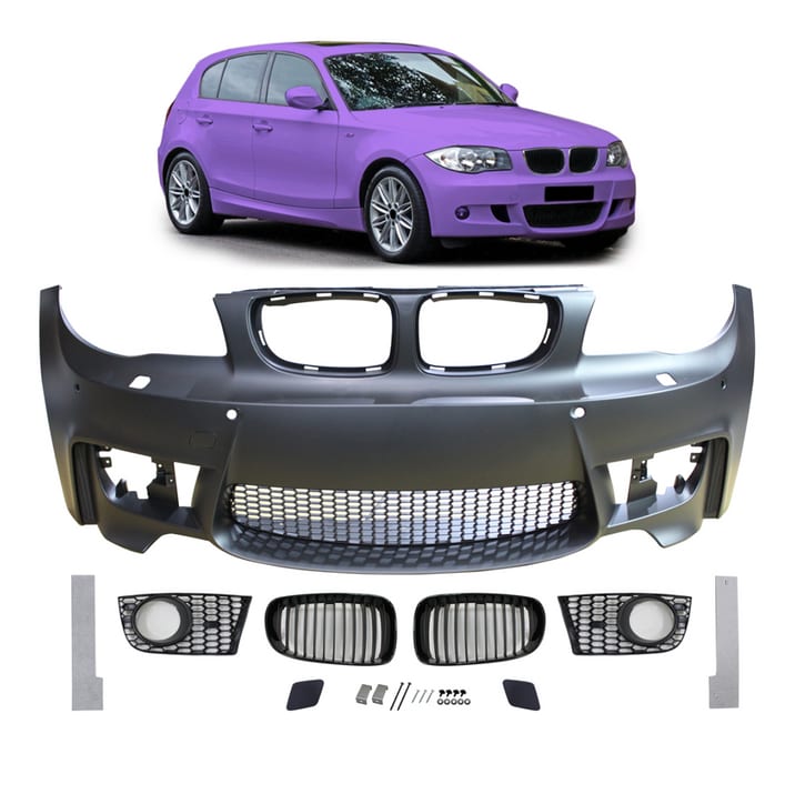 Zderzak BMW 1 E81 E82 E87 E88 Przód PDC Grill
