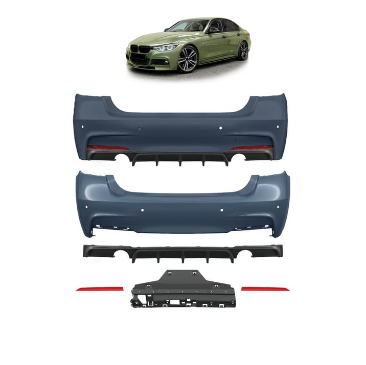 Zderzak BMW 3 F30 Tył z dyfuzorem