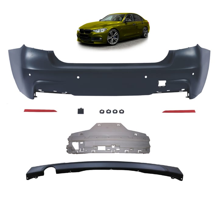 Zderzak BMW 3 F30 Tył z dyfuzorem
