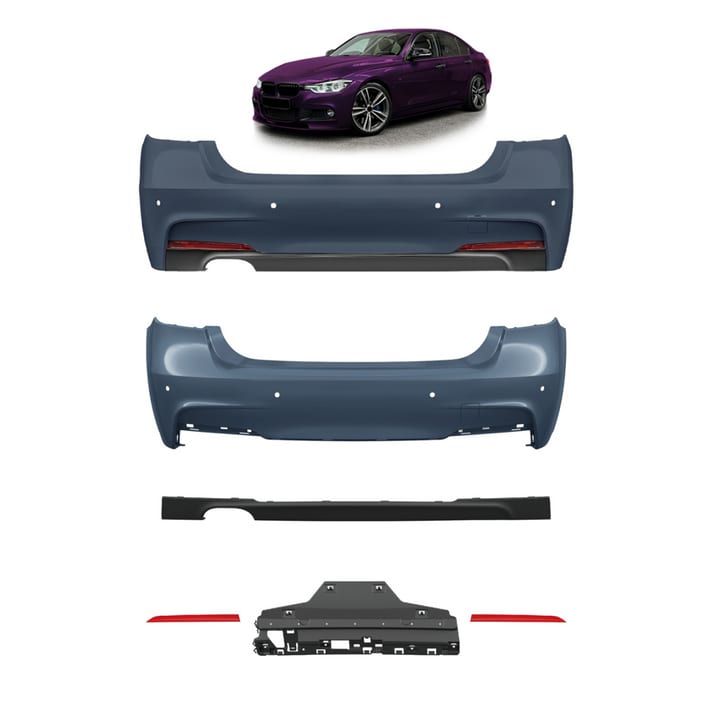 Zderzak BMW 3 F30 Tył z dyfuzorem