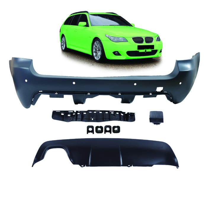 Zderzak BMW 5 E61 Tył z dyfuzorem