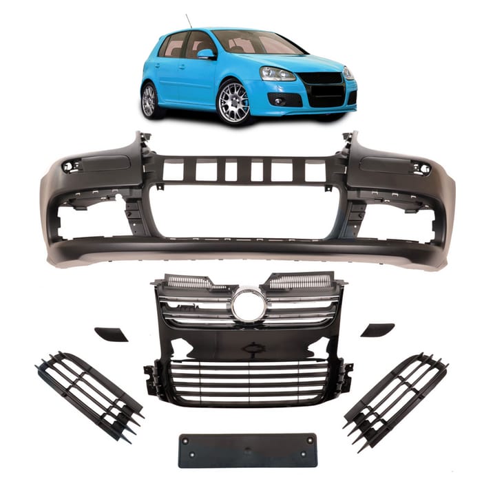Zderzak Volkswagen Golf V Przód Grill Gloss Black