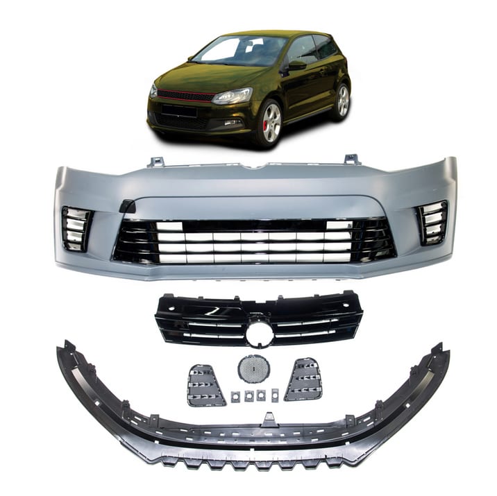 Zderzak Volkswagen POLO V Przód Grill