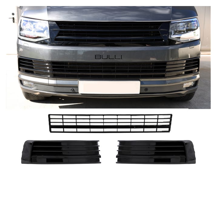 Zderzak Volkswagen T6 Transporter Listwy Gloss Black
