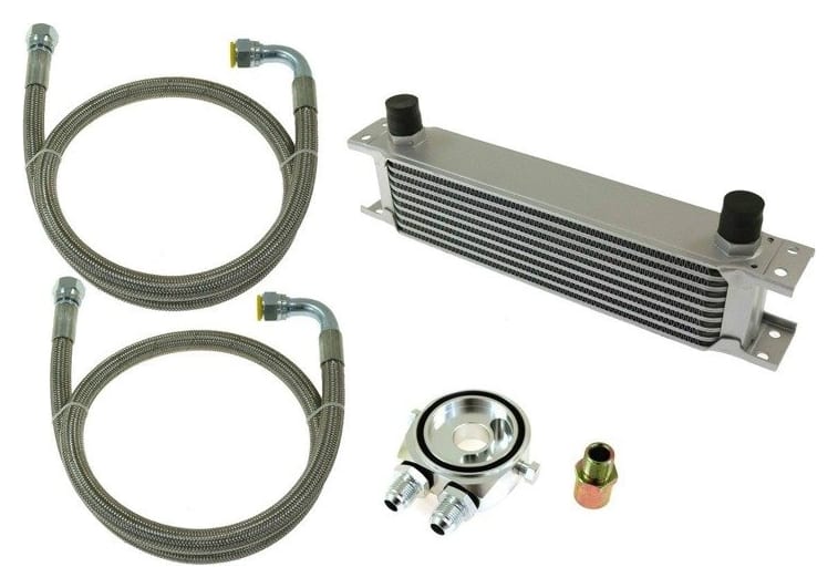Zestaw Chłodnica Oleju TurboWorks 13-rzędowa 260x100x50 AN8 Silver