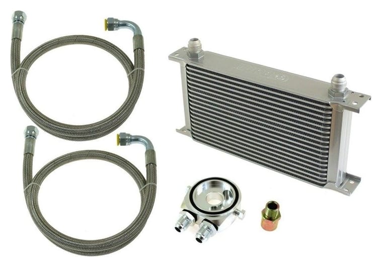 Zestaw Chłodnica Oleju TurboWorks 19-rzędowa 260x150x50 AN8 Silver
