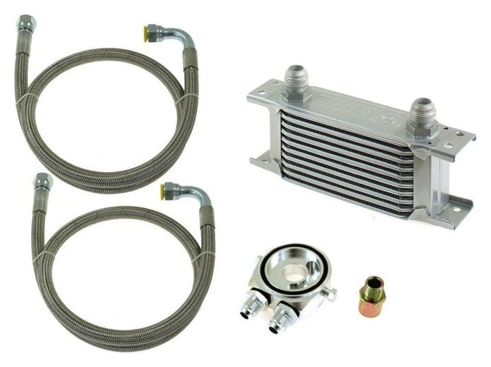 Zestaw Chłodnica Oleju TurboWorks Slim 13-rzędowa 140x100x50 AN8 Silver