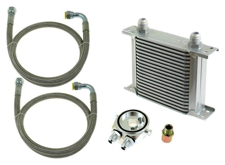 Zestaw Chłodnica Oleju TurboWorks Slim 19-rzędowa 140x150x50 AN10 Silver