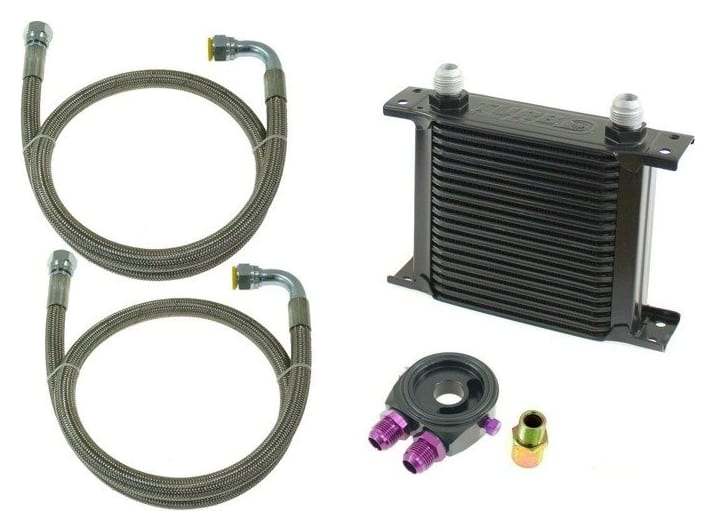 Zestaw Chłodnica Oleju TurboWorks Slim 19-rzędowa 140x150x50 AN8 Black