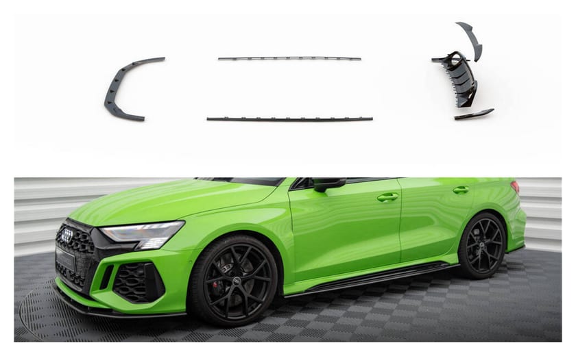 Zestaw splitterów Audi RS3 8Y Carbon