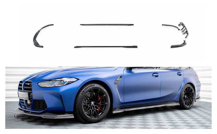 Zestaw splitterów BMW 3 G80 M-Pack Carbon