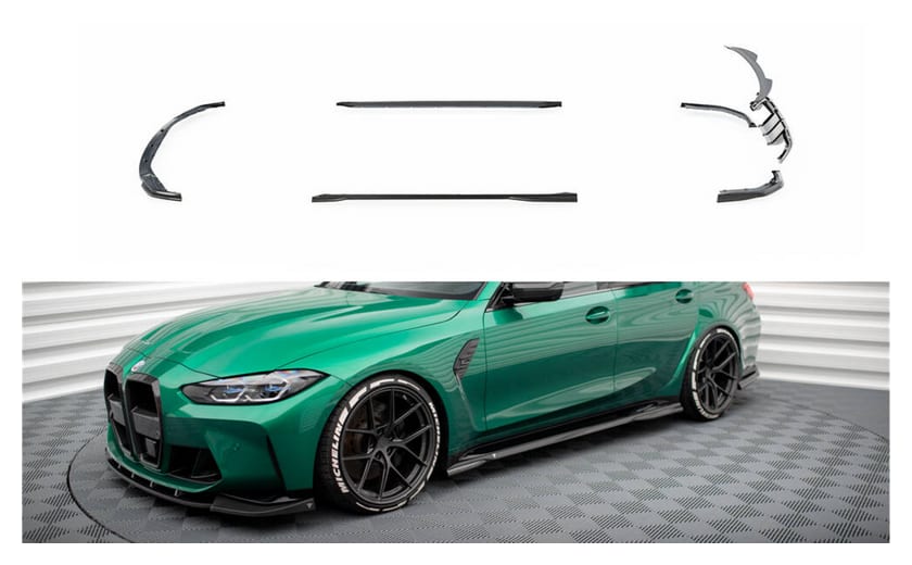 Zestaw splitterów BMW 3 G80 M-Pack Carbon