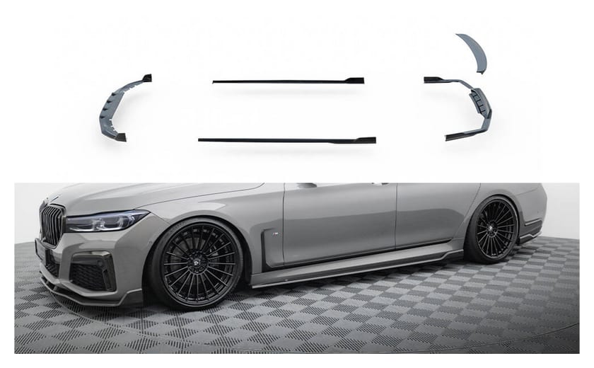 Zestaw Splitterów BMW 7 G11 M-Pack Facelift Carbon